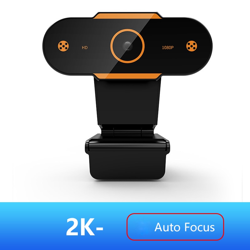 En stock 2K Conferencia PC Webcam Autofocus cámara Web USB de la computadora portátil de escritorio de oficina reunión a casa con micrófono 1080P HD cámara Web