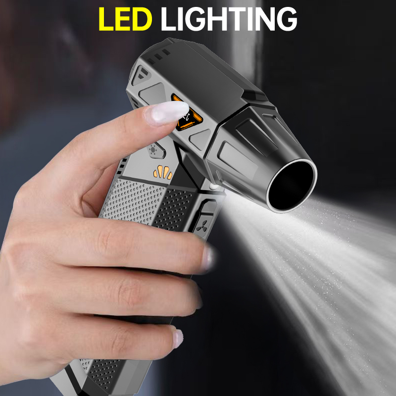 JKUOO – ventilateur d'air puissant, vents forts, moteur sans balais 58 m/s, ventilateur à Jet Turbo 200000 Outil de nettoyage de plumeau d'air de ventilateur de conduit portatif de RPM