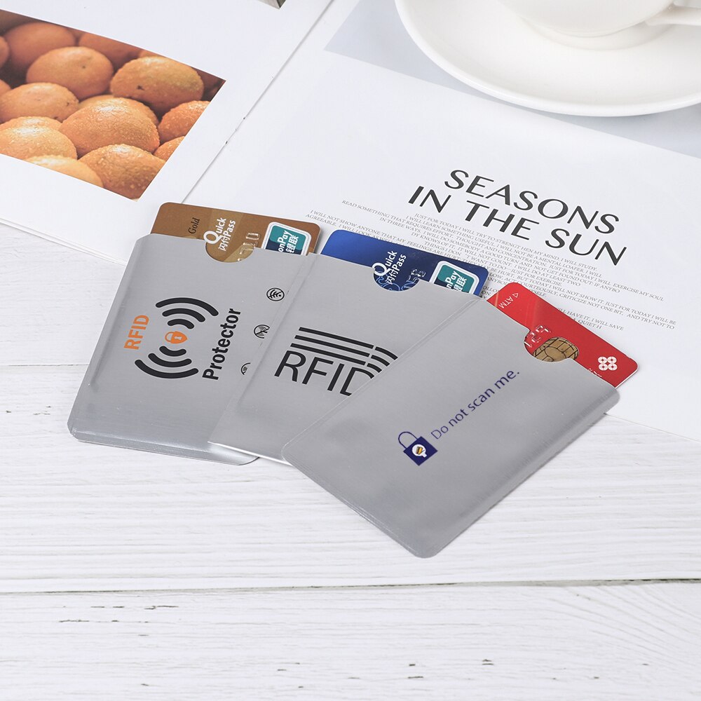 10pcs Anti Theft RFID Blocking Card Protector Sleeve Card Holder To Prevent Unauthorized Scanning of Card