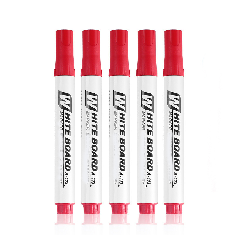 5 Stück schwarzer löschbarer Whiteboard-Stift, verrotten-blauer, leicht abwischbarer Stift mit großem Kopf, Glas-Notizstift mit großer Kapazität, Whiteboard-Markierungsstift: verrotten