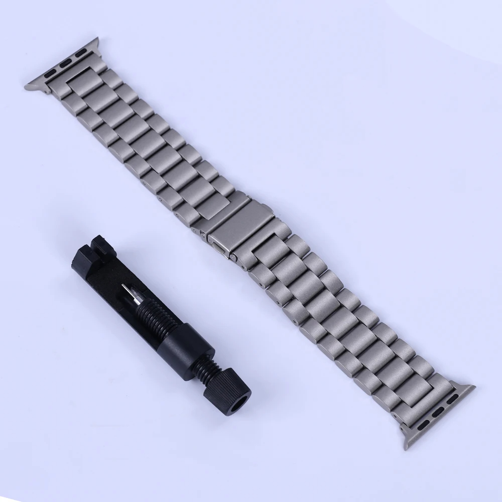 Stainless Steel Strap For Apple Watch 46mm Ultra 49mm Metal Wristband Bracelet For iWatch 10 9 8 5 4 SE 42mm Business Watchband: M / Purple Green