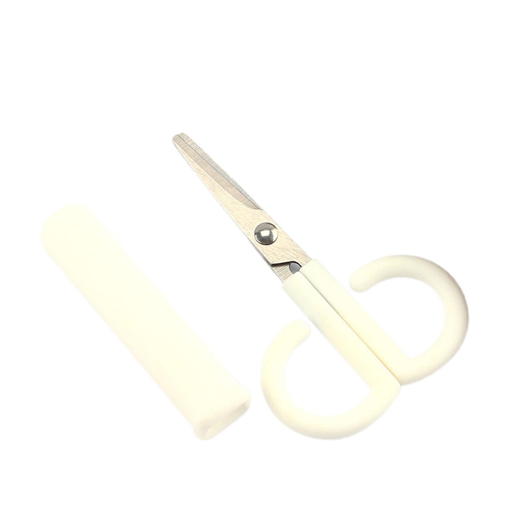 Multi-purpose Safety Scissors Premium Stainless Steel Scissors Handcraft Scissors with Cover (White)