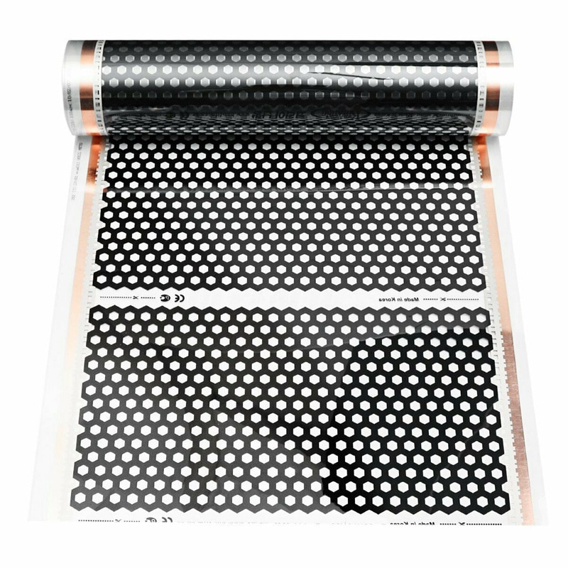 Gulvvarme Film 50CMx2M - Elektrisk Infrarød - 220V - Honeycomb Mønster