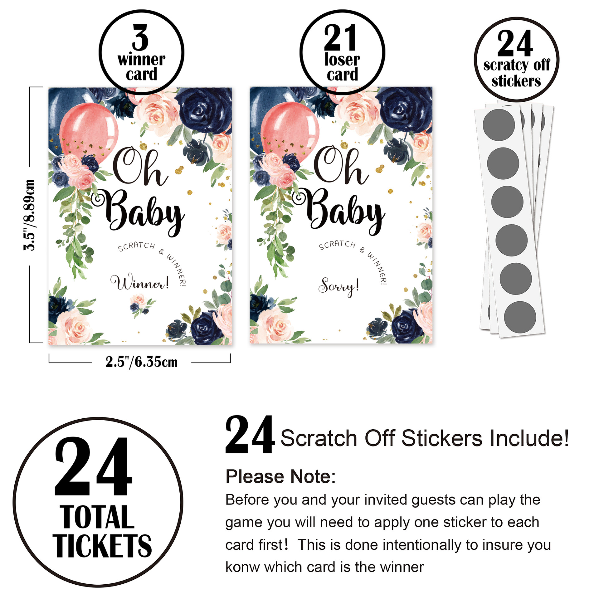 Baby Dusche Party Geschlecht offenbaren Spiel Rubbelkarten Baby Dusche Party Dekoration Versorgung: Licht Grau