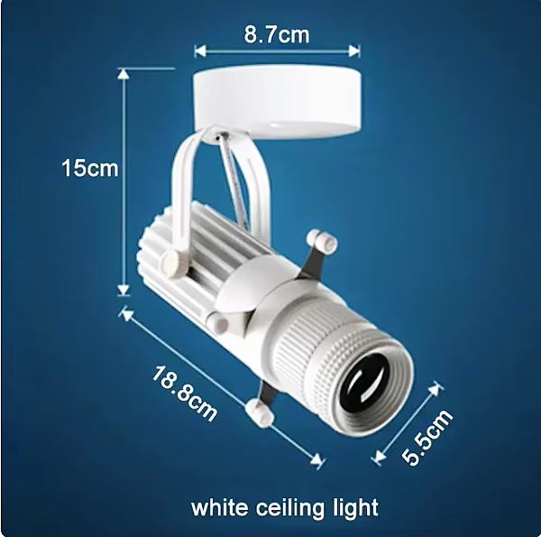 LED-Schienenstrahler mit einstellbarer Blende, quadratischer Strahler, Malereigeschäft, 10 W, 15 W, 20 W, 30 WCOB, offene Strahler, Museum