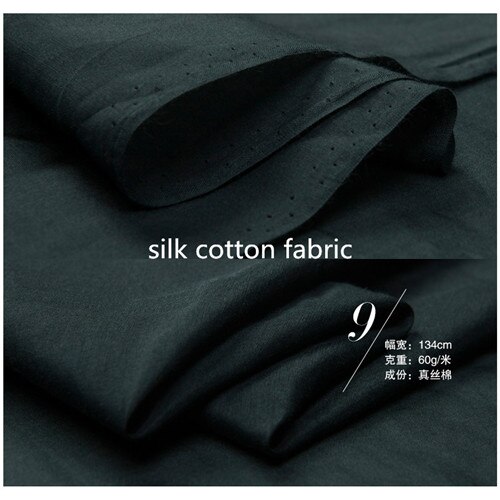 134cm*50cm Mulberry silk/cotton fabric pure silk material for dress lining silk cotton tissue lightweight soft silk linings: B