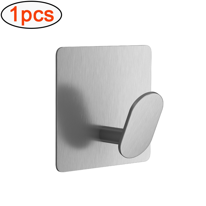 Ganchos para bata de baño de acero inoxidable, gancho adhesivo para pared, toallero, Hardware de cocina y baño, gancho para colgar multiusos, 4/1 Uds.: Amarillo claro