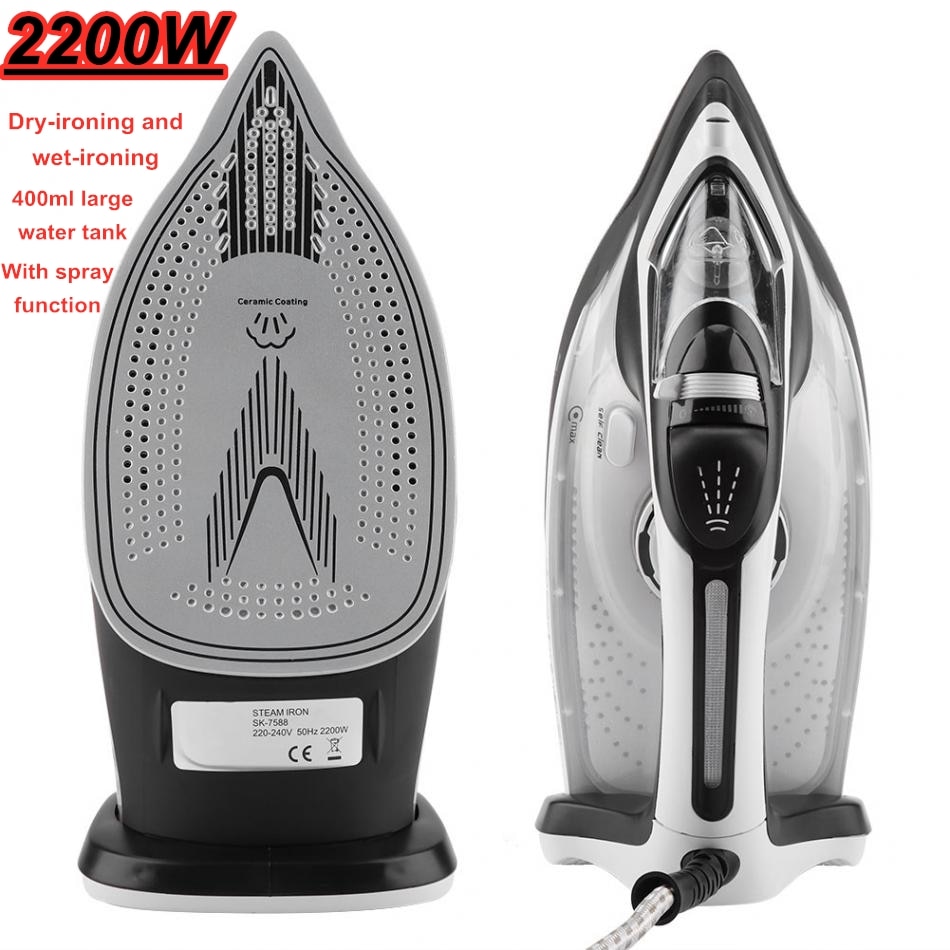 220 V 2200 W żelaza elektryczne żelazko parowe na sucho na mokro robić prasowania Plancha pary Para Ropa na ubrania urządzenia gospodarstwa domowego najwyższej jakości
