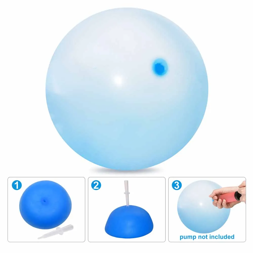 Kids' blow-up balloon toy, children's outdoor soft air/water filled bubble ball, fun party game, summer inflatable elastic ball