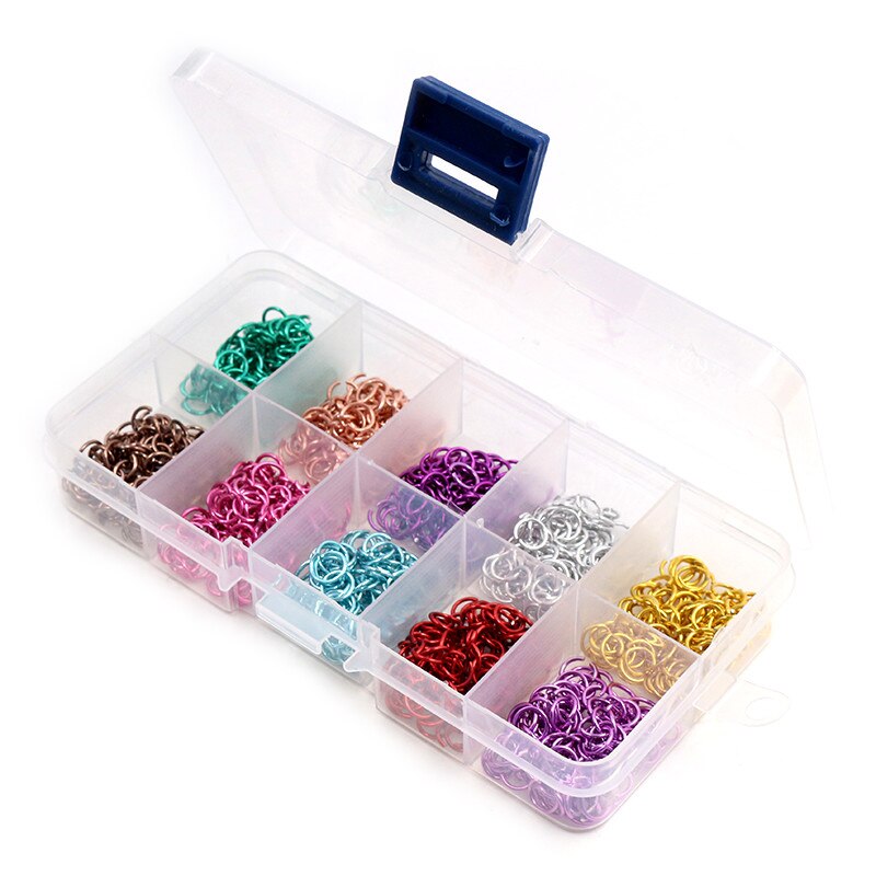 6mm colorido de alumínio aberto anéis de salto dividir conectores anéis para colar pulseira diy jóias que fazem acessórios 1000 pçs/caixa