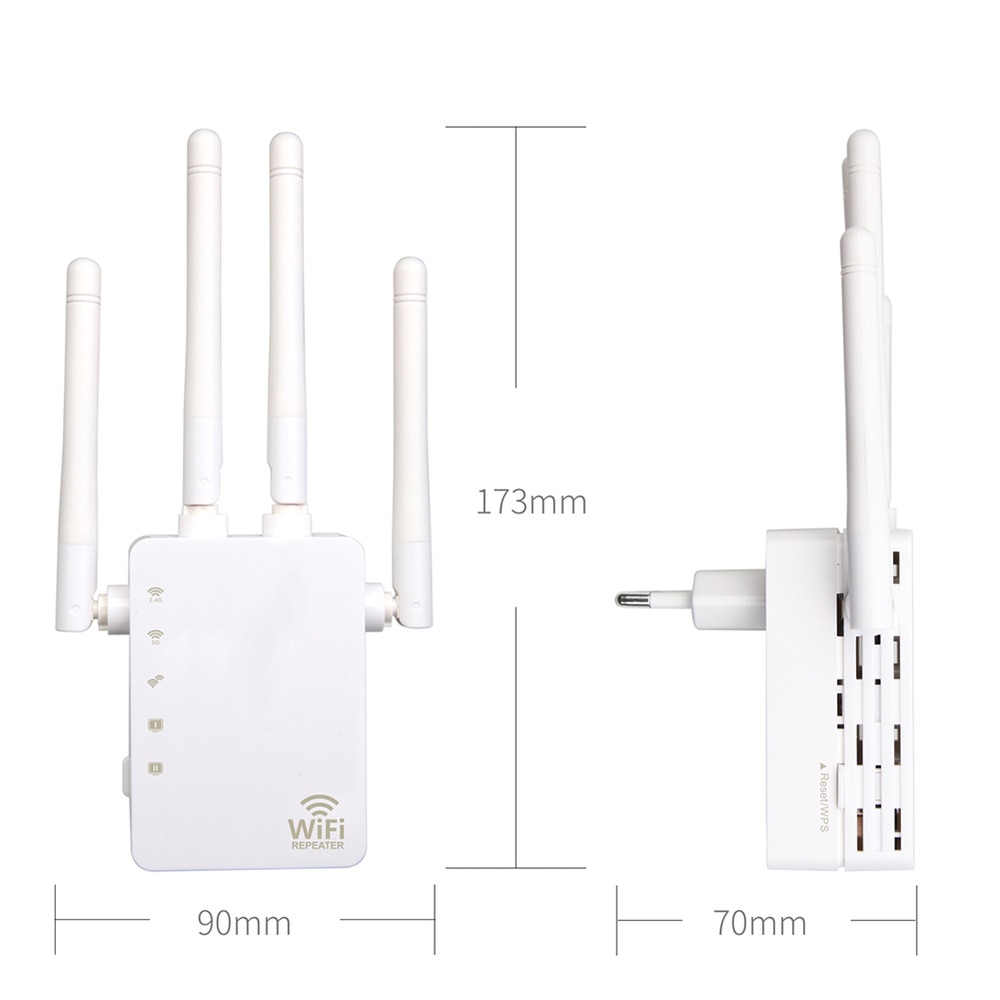 1200 mpbs 300 mbps wifi repeater wifi extender 2.4g 5g trådløs wifi booster wi fi forstærker 5 ghz wi fi signal repeater wi-fi