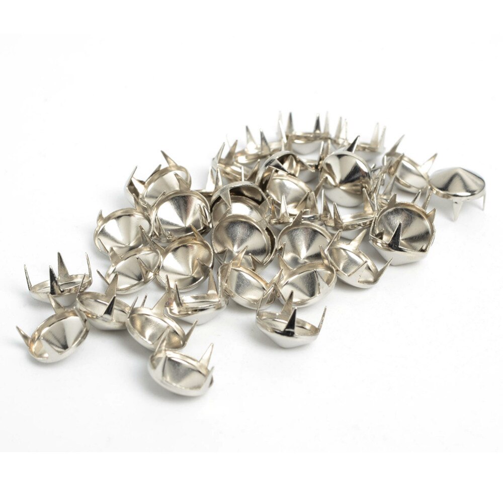 10mm Leather Round Studs Spots Spikes Rivets Punk bag,Garment Accessories Apparel Sewing Rivet tachuelas para ropa 200pcs Silver