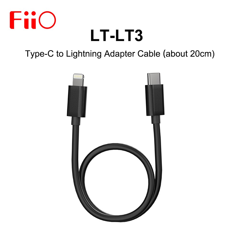 Fiio LT-LT1 LT-LT3 Type-C Bliksem Otg Kabel Voor Ios Sluit BTR5 BTR3K Q3 Q5S-TC K9 10Cm/20Cm