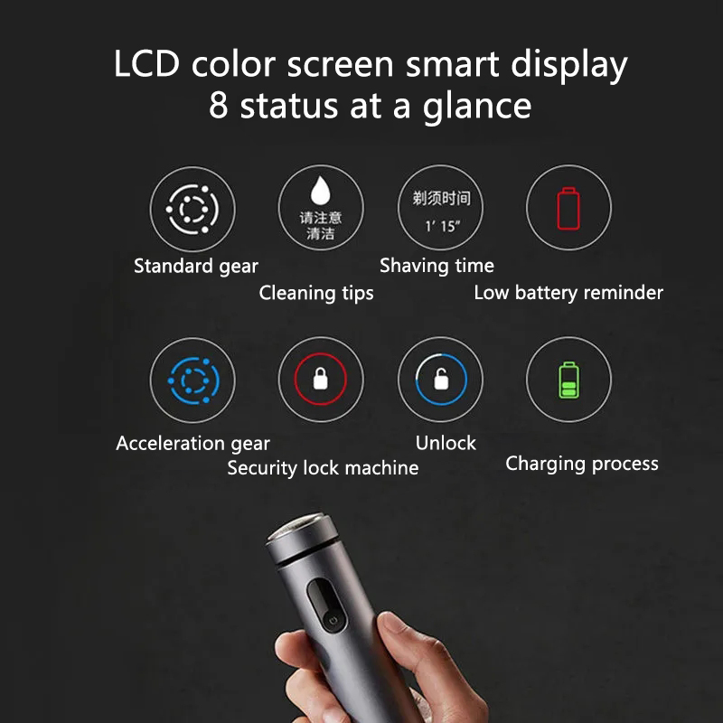 Huawei Hilink-Afeitadora eléctrica para hombre, máquina de afeitar para el cuerpo, portátil, con pantalla LED