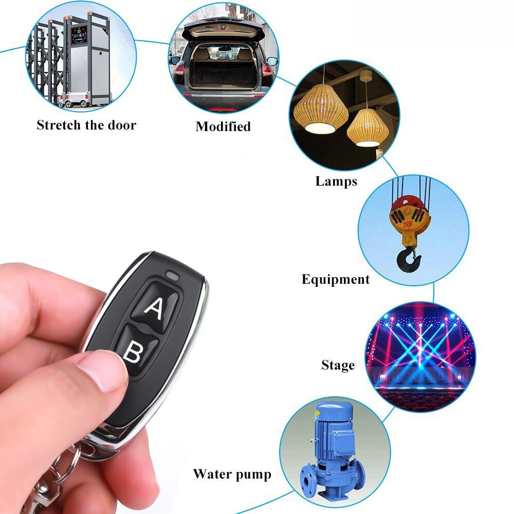 433.92 mhz duplikator kopi fjernbetjening ab trådløs rf elektrisk port garage 433 mhz led lys fjernbetjening nøgle kloning