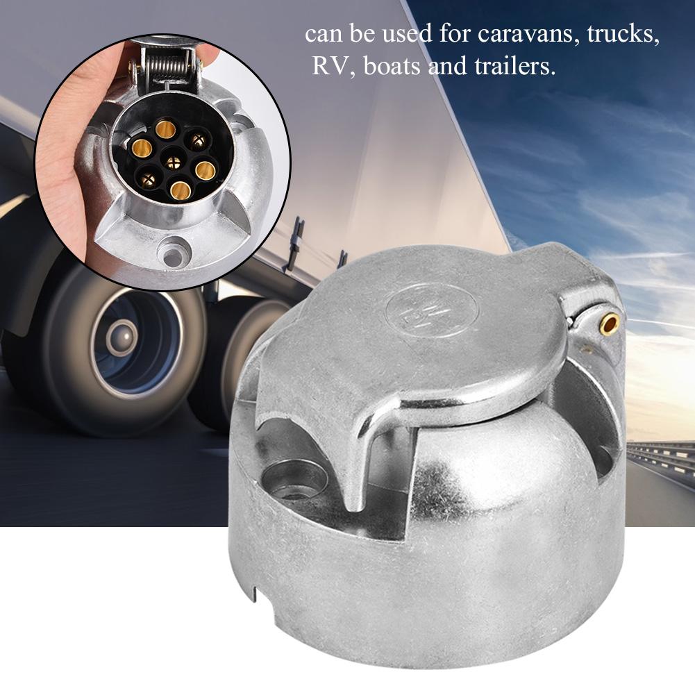 Trailer Plug Socket Connector Adapter voor Trailer Caravan Towing Trekhaak 12 V 7Pin