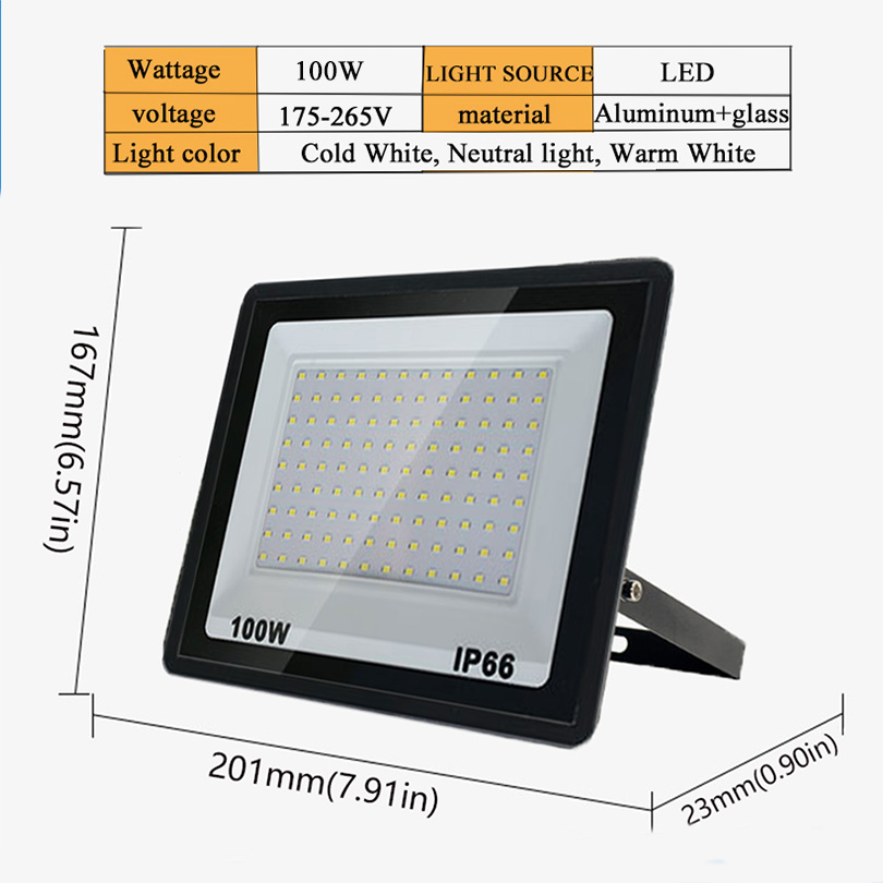 Projecteur LED projecteurs extérieurs étanche IP66 220V 10W 20W 30W 50W 100W 150W 200W 300W éclairage extérieur de panneau d'affichage d'usine: S / changeant
