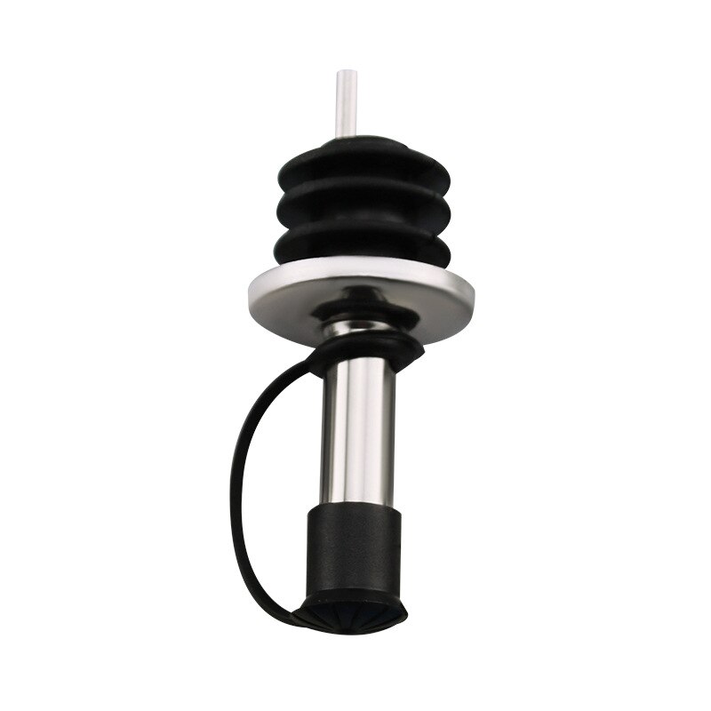 Wine Pourer Whisky Liquor Stainless Steel Oil Wine Bottle Pourer Cap Spout Stopper Mouth Dispenser Bartender Kitchen Bar Tools: black straight
