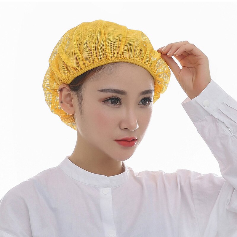 Mesh Chef Hat Reusable Kitchen Restaurant Hotel Bakery Hat Chef Uniform Catering Cooking Cap Workshop Cap Waiter Hat