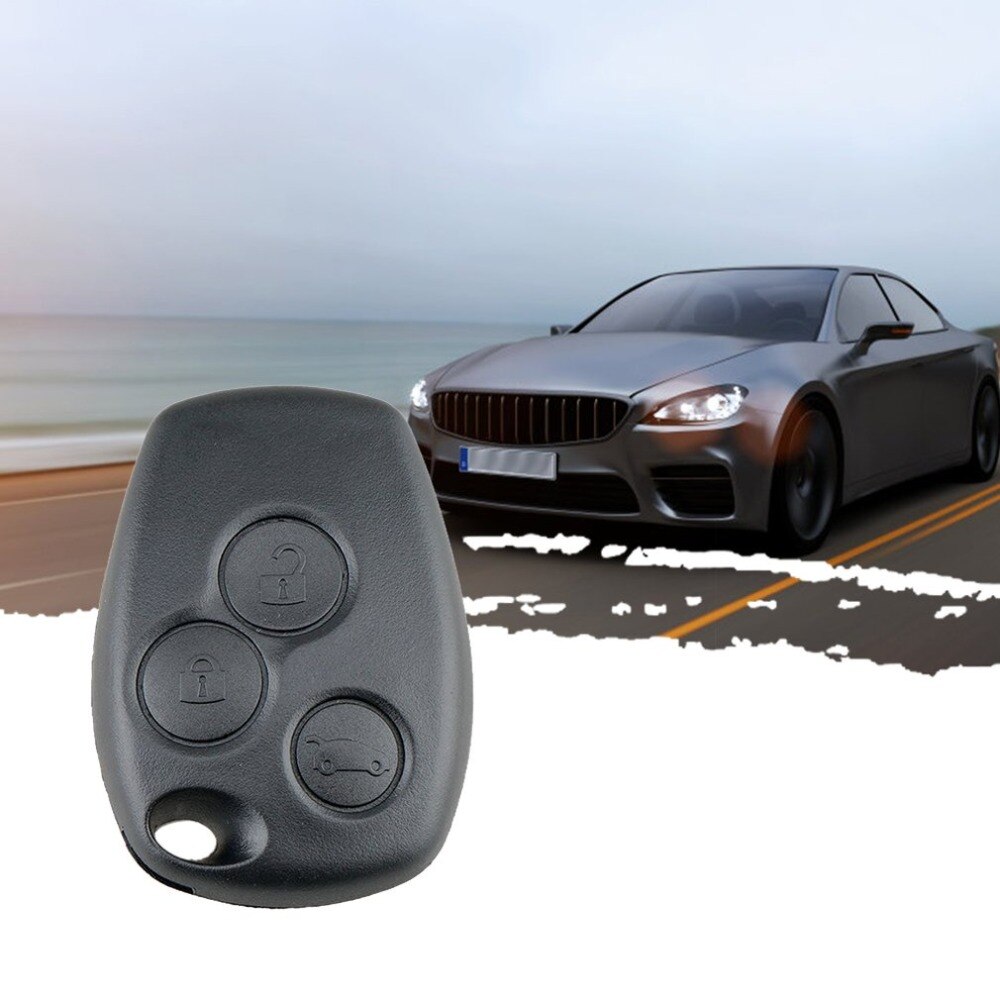Carcasa de llave remota de 3 botones, carcasa sin cuchilla para Renault Logan Sandero Clio Fluence Vivaro Master Traffic