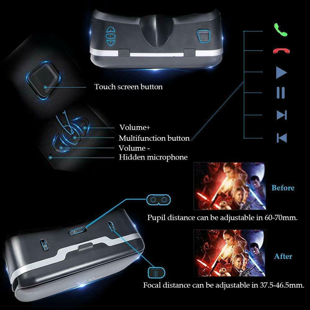 3d lasillista virtuaalitodellisuuskuulokkeet vr box android iphone samsungille
