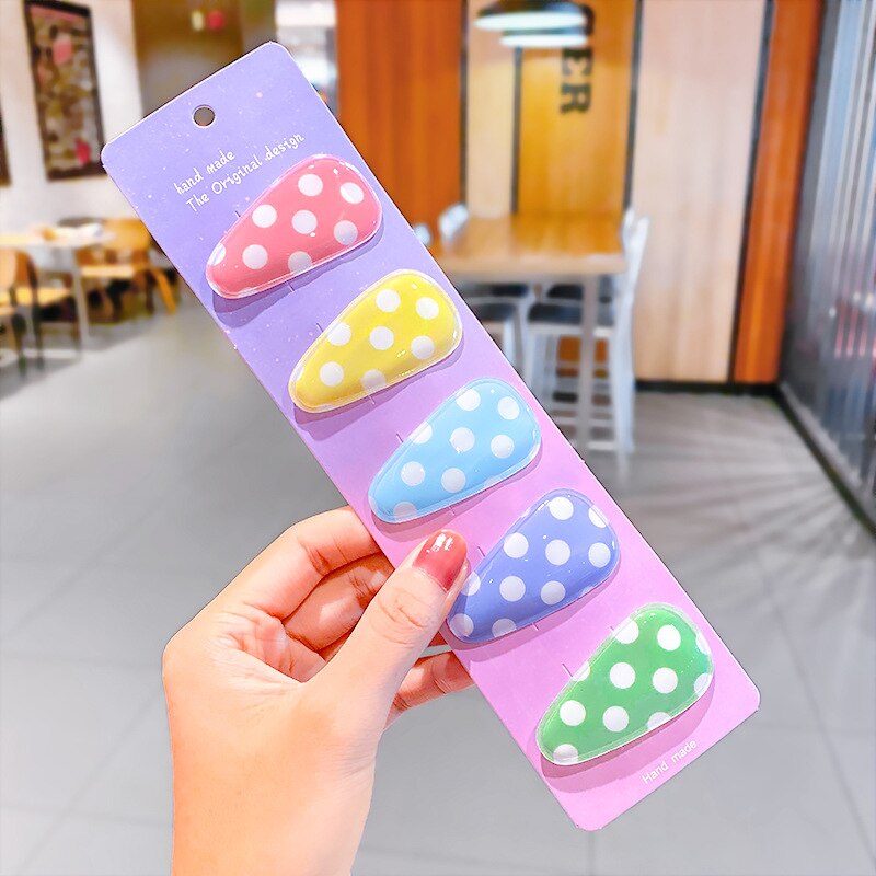 5pcs Children Cute Color Hairclip Head Jewelry -shaped Clip Hair Accessories Baby Hair Clip Cute Baby Hairpin: 02