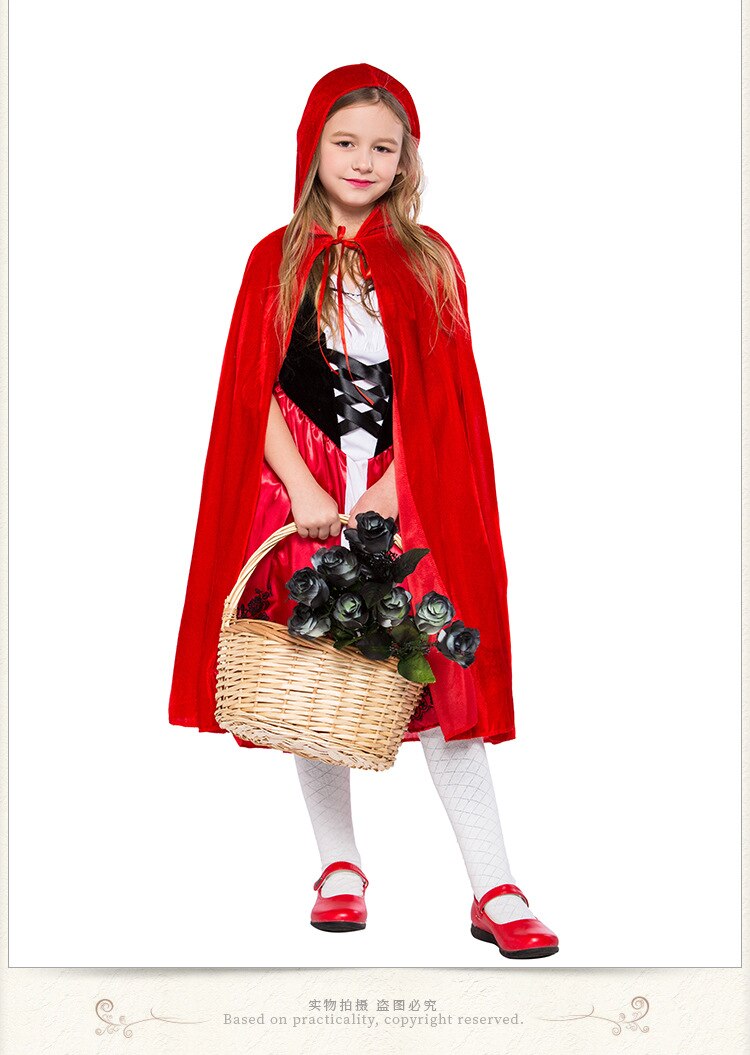 Kids Meisjes Volwassen Halloween Kostuum Carnaval Fantasia Party Roodkapje Meid Prinses Fancy Dress: Kids / L