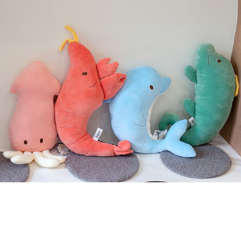 Dolfijn Speelgoed Cartoon Dier Marine Dolfijn Octopus Kussen Kussen Kinderen