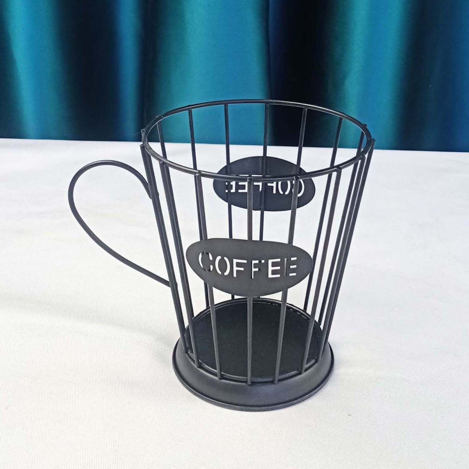 Universal Coffee Capsule Storage Basket Coffee Cup Basket Vintage Coffee Pod Organizer Holder Black For Home Cafe Hotel#g35