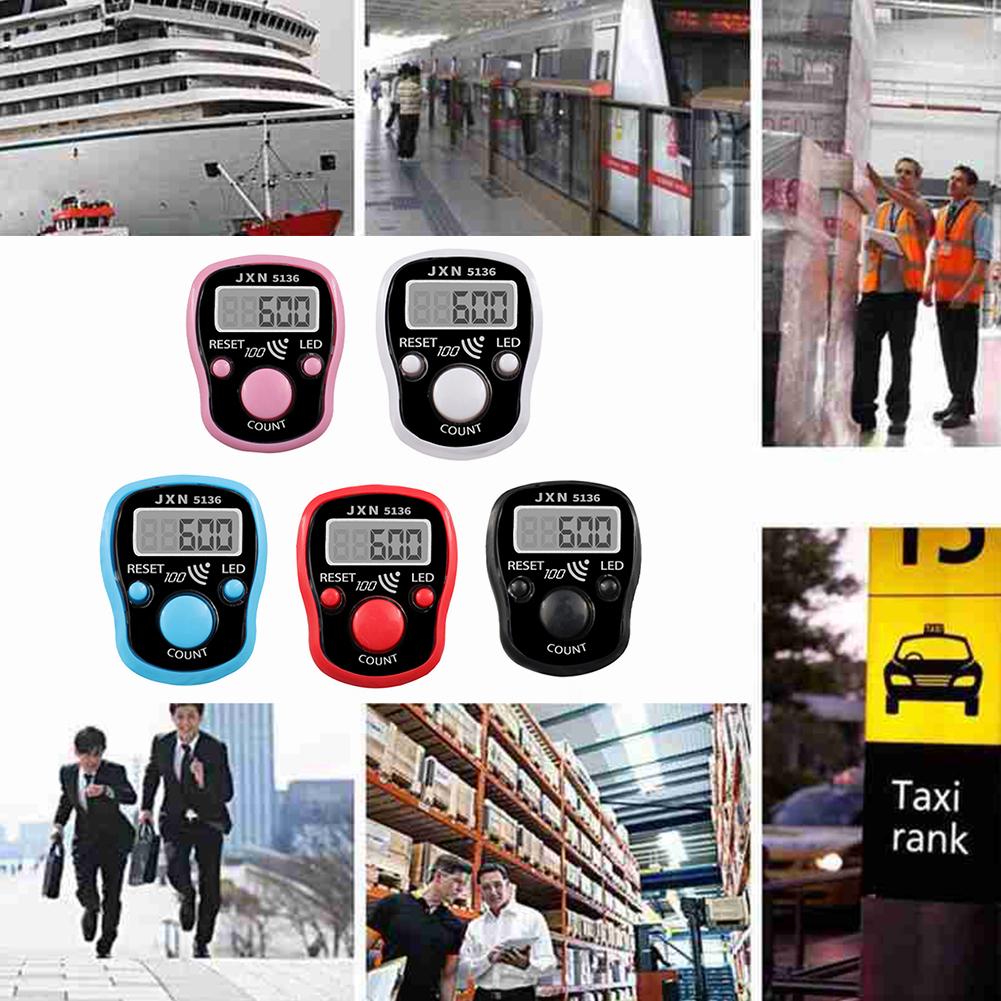 1 Stuks Elektronische Lichtgevende Digitale Vinger Tally Teller Hand Gehouden Breien Rij Teller Clicker Mini Lcd Punt Marker Teller