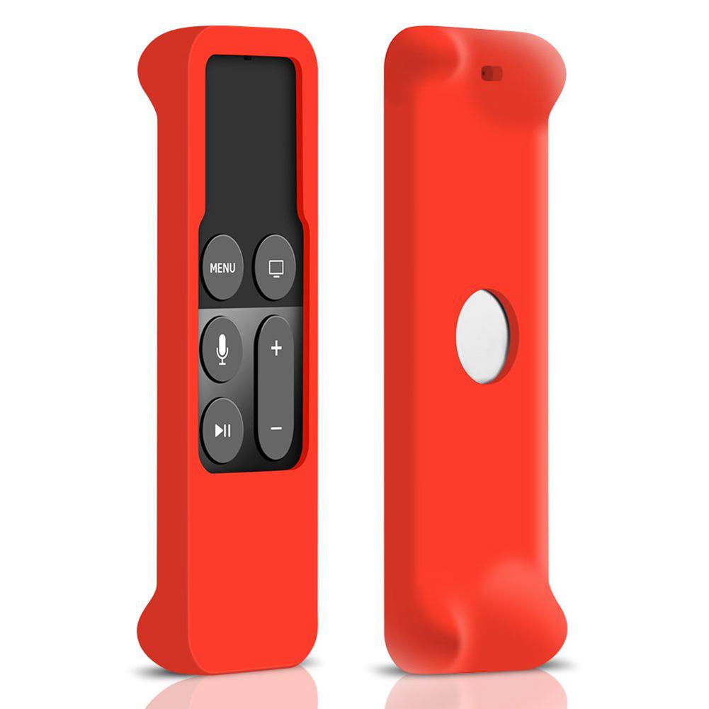 Protective Case For Apple TV 4K 4th Gen Siri Remote Control Silicone Anti-scratch Remote Control Case Sleeve: red