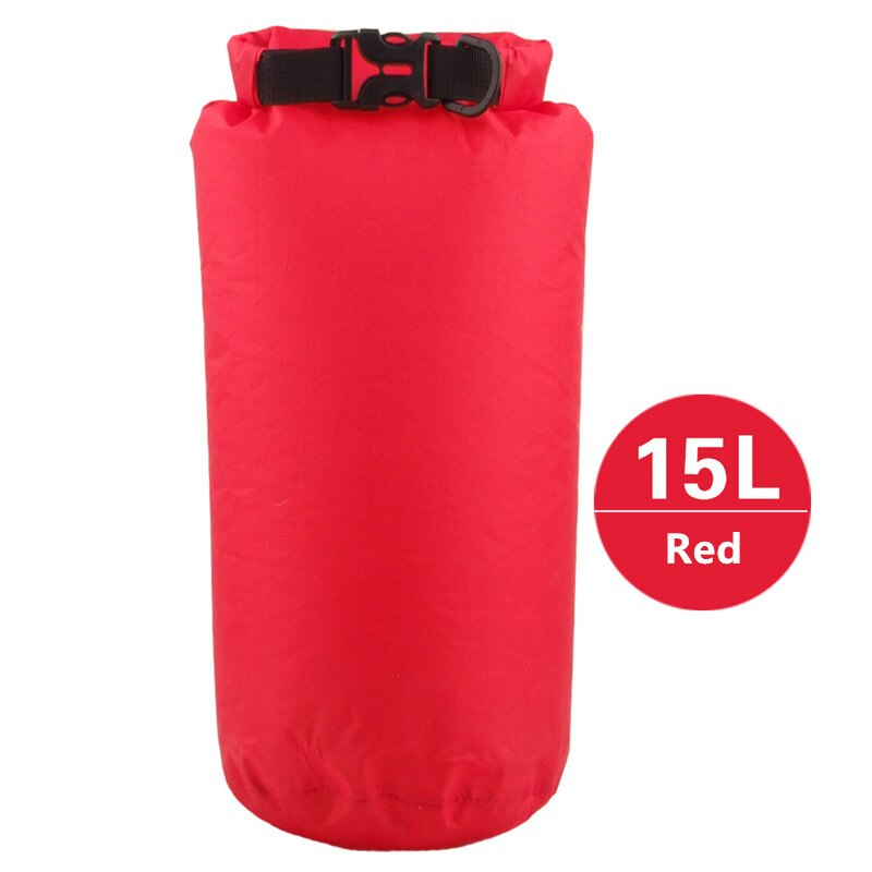 15L utdoor Drifting seco impermeable bolsa saco impermeable flotante bolsas de engranaje seco para la navegación pesca descenso de ríos natación: Rojo