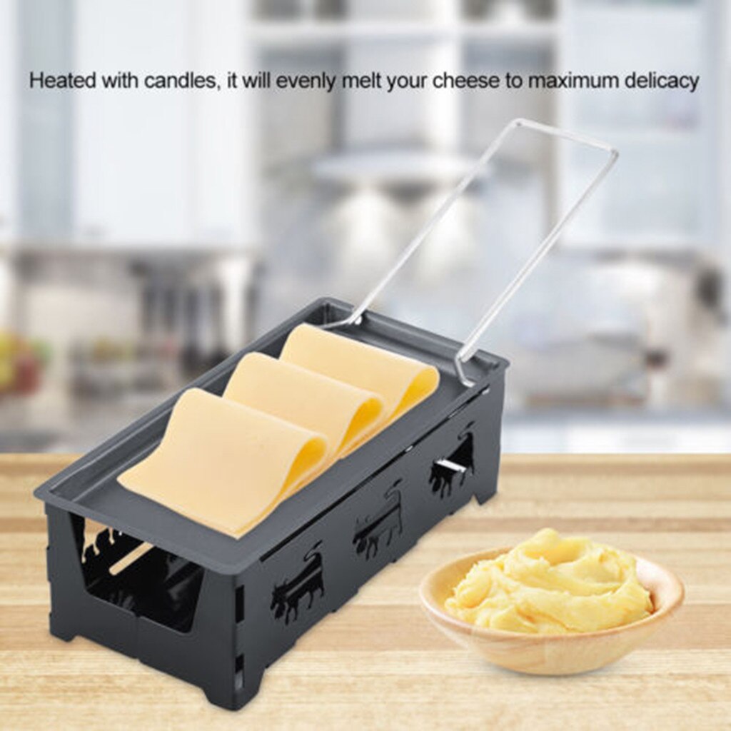 Cheese Grill Frying Pan Non-Stick Pan BBQ Stainless Steel Stove Baking Pan 3PC Candle Set Kitchen Cookware #YL5