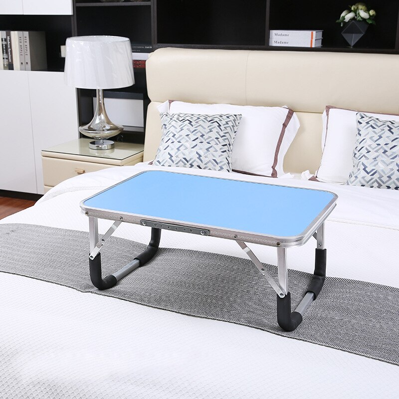 Folding Portable Laptop Desk College Dormitory Students Simple Studying Table Bed Desk Adjustable Laptop Desk On The Bed: Blue