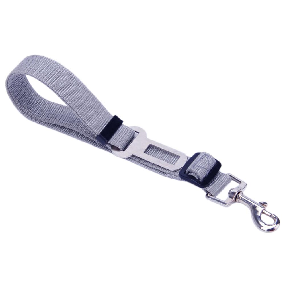 Hond Veiligheid Touw Verstelbare Stof Huisdier Tractie Riem Huisdier Trekkabel Seat Belt Voor Honden Duurzaam Gespen: Gray