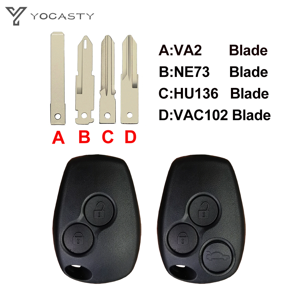 YOCASTY carcasa para llave remota para Renault Clio Modus Kangoo Master Vauxhall Trafic Twingo Movano Vivaro Primastar Logan Sandero