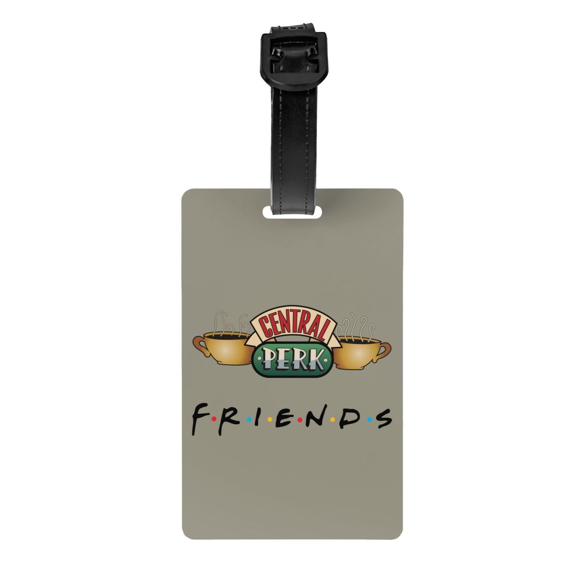 Custom Vrienden Tv Show Bagagelabel Met Naam Kaart Privacy Cover Id Label Voor Reistas Koffer: Beige