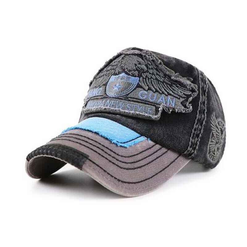 Gorras de béisbol con bordado de Europa América para padres e hijos, de algodón con gorras de béisbol Cierre trasero, sombreros para hombres y mujeres: Black / adult 58cm