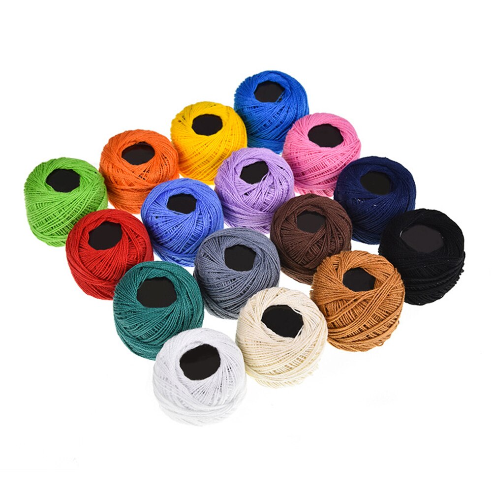 16 Pcs/box Sewing Threads Embroidery Sewing Threads Hand Stitching Polyester Fiber Threads Sewing Tool Embroidery Cross Stitch