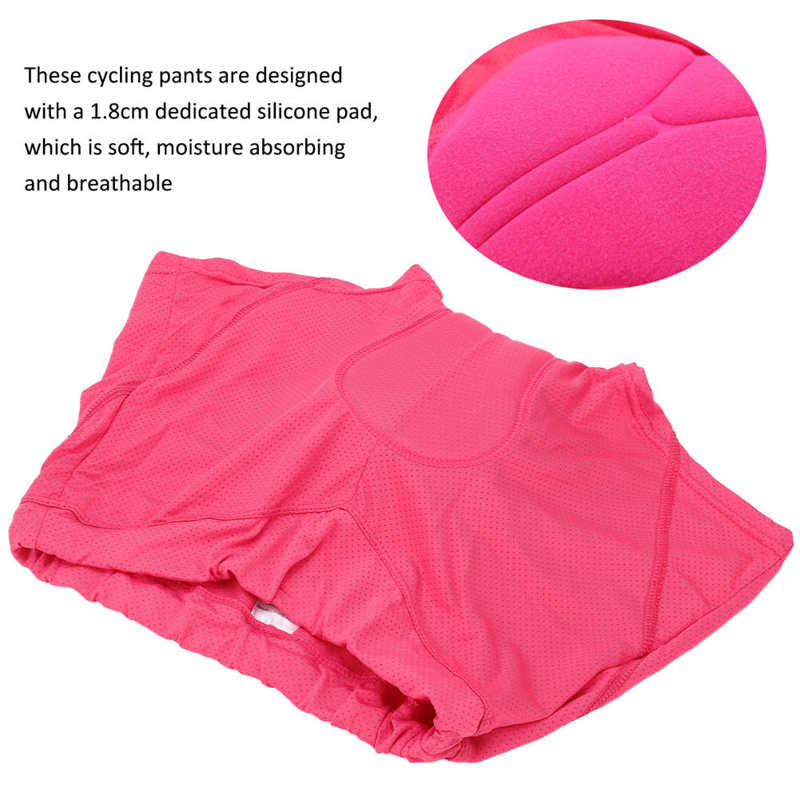 Short de cyclisme pour femmes, rembourré, pratique, avec coussin en Silicone, pour l'entraînement en salle