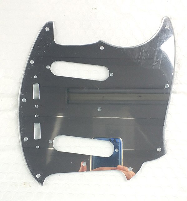 Pleroo Custom Gitaar Pickgaurd Scratch Plaat-Voor Ons Mustang Gitaar Slagplaat Scratch Plaat: 1Ply Mirro
