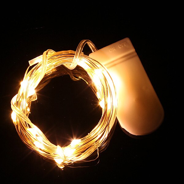 Guirnalda LED de 2M, guirnaldas de luces de alambre de cobre para botella de vidrio artesanal, decoración para fiestas, bares, bodas, navidad o San Valentín: 2M Warm White
