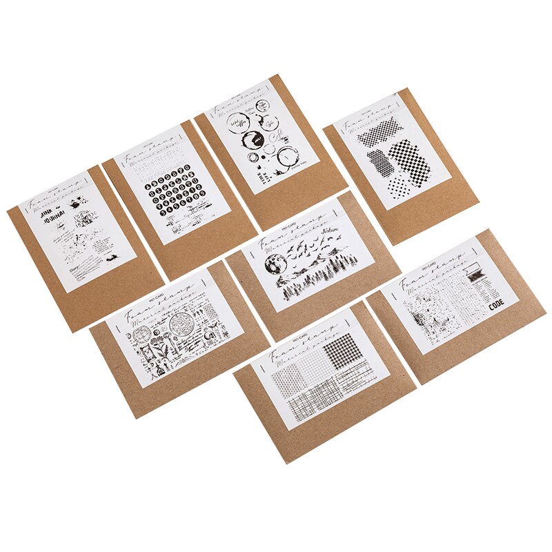 8PCS/lot mottled base series stamp DIY foam rubber stamps for scrapbooking stationery scrapbooking standard stamp