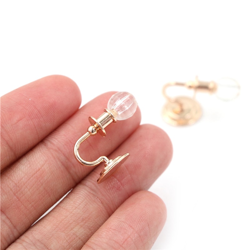 1/12 Doll House Accessories Metal 1:12 Dollhouse Miniature Wall Light Lamp Model Decoration 2 Pieces