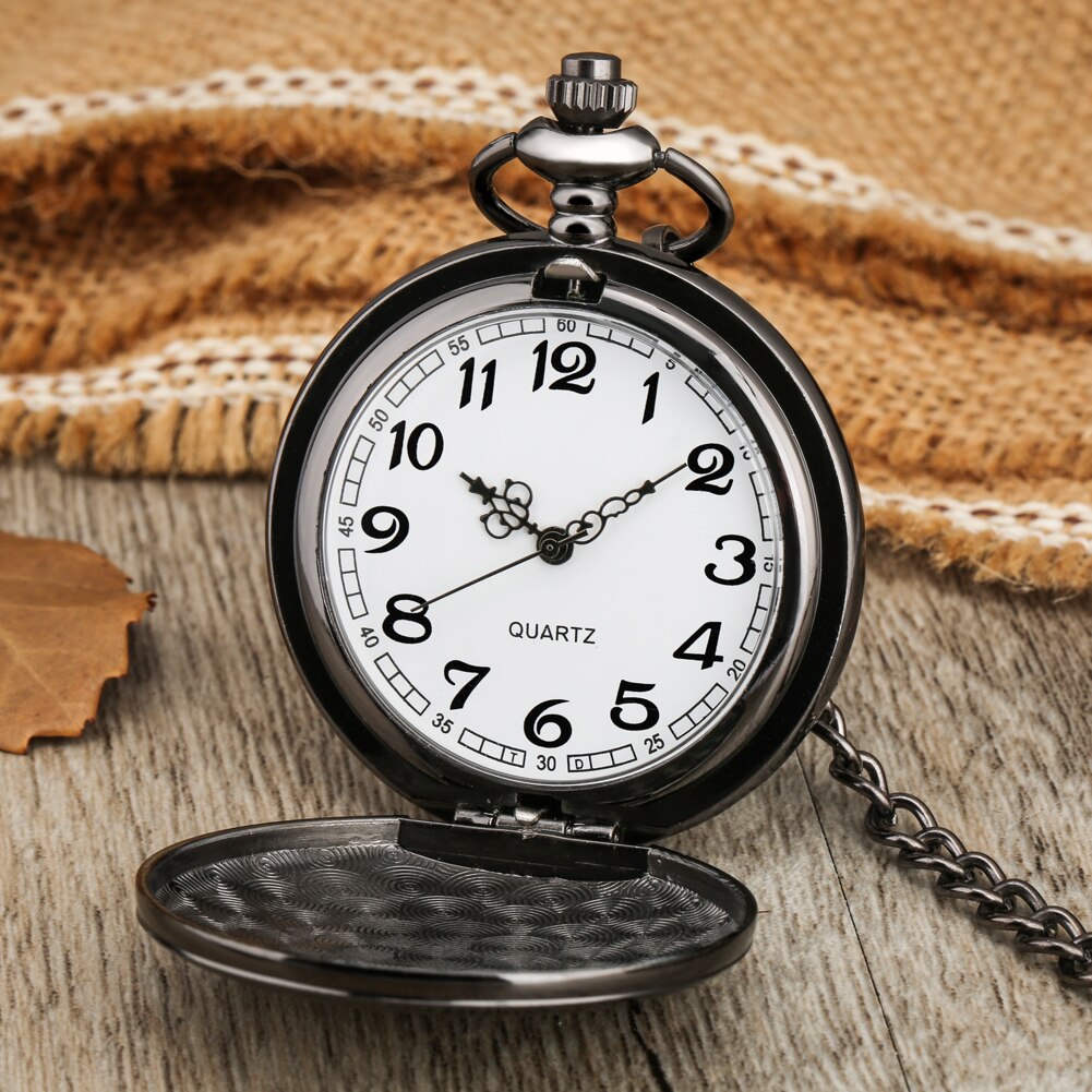 Vintage Quartz Pocket Watch Jesus Pattern Flip Cas Grandado vintage-quartz-pocket-watch-jesus-pattern-flip-cas-grandado