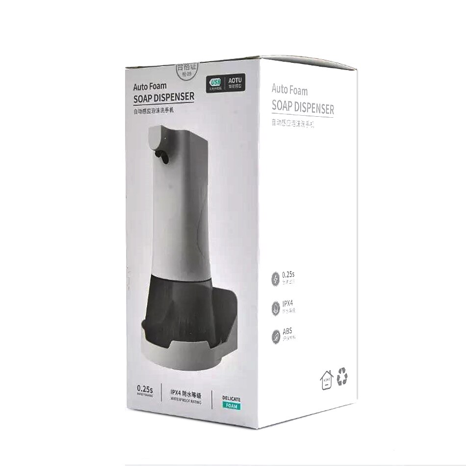 Distributeur automatique de savon mousse sans contact, rechargeable par usb, pour salle de bain, cuisine, bureau, école, entrepôt, montage mural