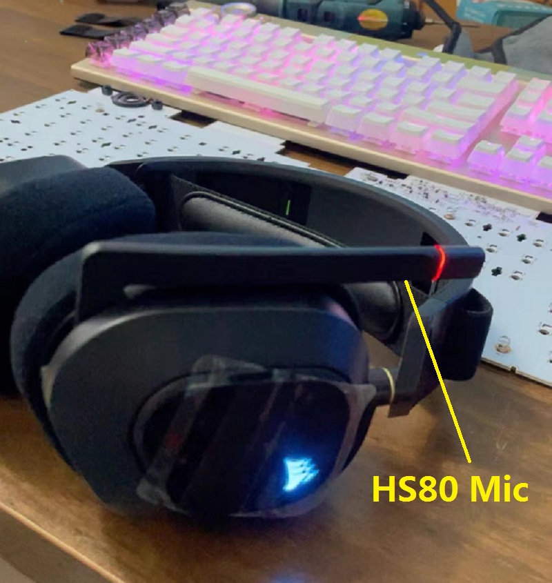 Original Spare parts For CORSAIR HS80 RGB /HS80 MAX Gaming wireless Headphones,replacement microphones headset repair parts