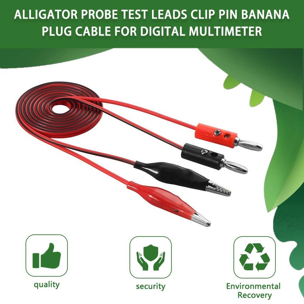 Alligator sonde elektriske testledninger klip pin bananstik kabel til digitalt multimeter wire pen kabel testværktøj