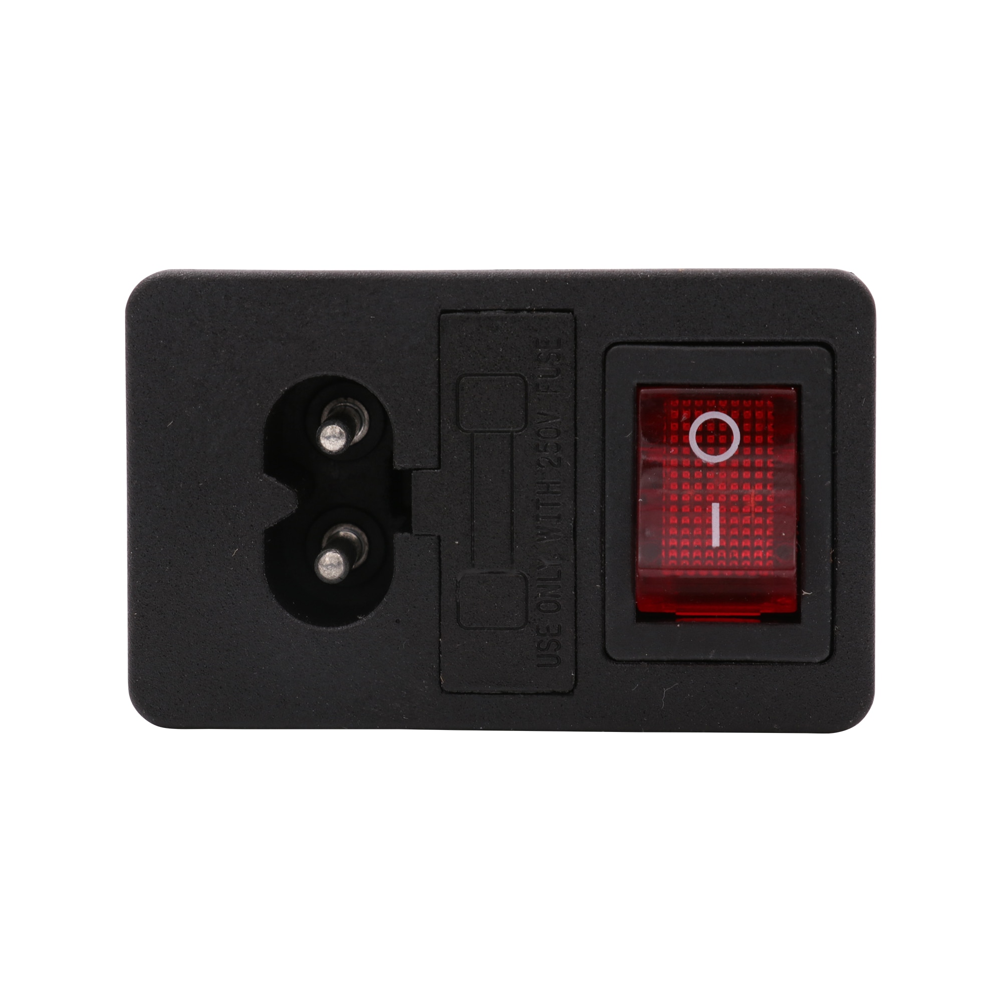 1PC IEC 320 C8 MAINS AC Power Socket Elektrische plug netsnoer inlaat Stopcontact Met ON OFF Rocker schakelaar CCC CE