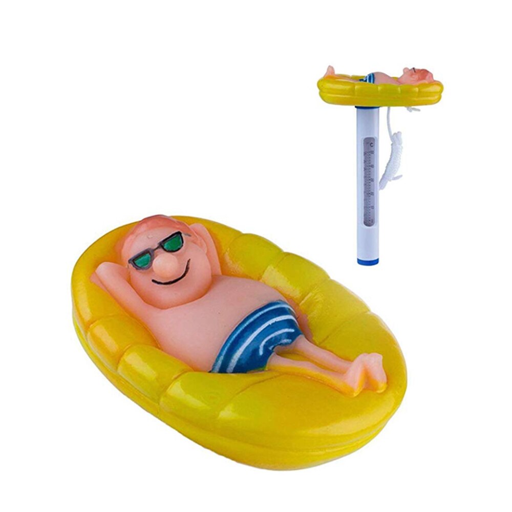 Termómetro flotante de dibujos animados lindo piscina estanque agua piscinas de plástico medidor de temperatura del agua